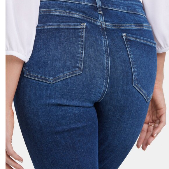 NYDJ Marilyn Straight Jeans, Jordan Medium Blue, Size 10 - Picture 4 of 9